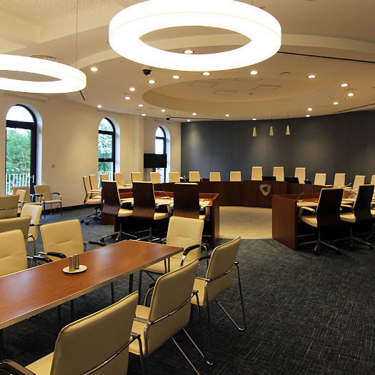 Executive furniture supplied and fitted at Banbridge Civic Centre, NI.